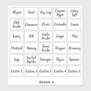 Étiquettes d'épices dans le script personnalisé mo