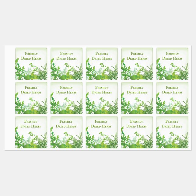 Étiquettes Design Herbes vertes (Feuille)