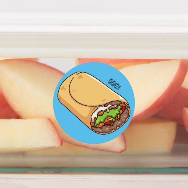 Étiquettes dessin animé de Burrito (Apposé)