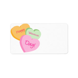 Étiquettes d'étiquette de Saint-Valentin de coeurs