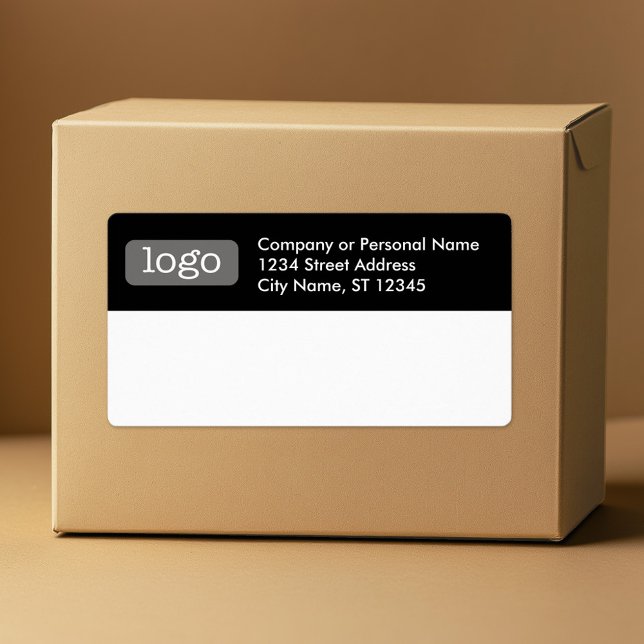 Étiquettes d'expédition (Custom Box Label with Logo and Return address)