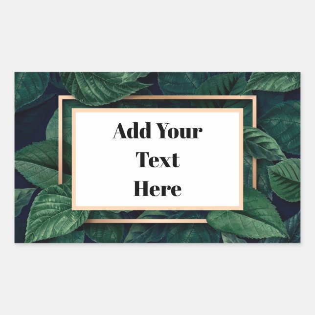 Étiquettes d'expédition à feuilles vertes (Devant)