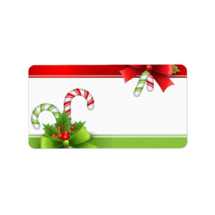 Étiquettes d'expédition Bonbons de Noël en forme d