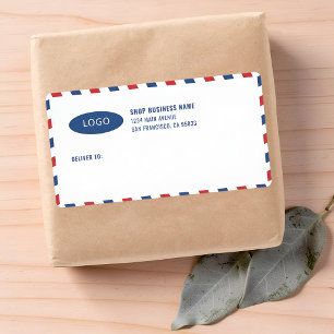Étiquettes d'expédition et de courrier avec logo d