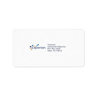 Étiquettes d'expédition Experian
