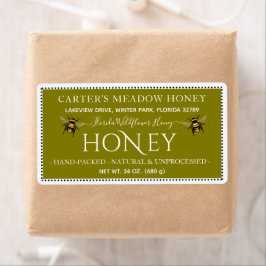 Étiquettes d'expédition sur mesure de miel moderne