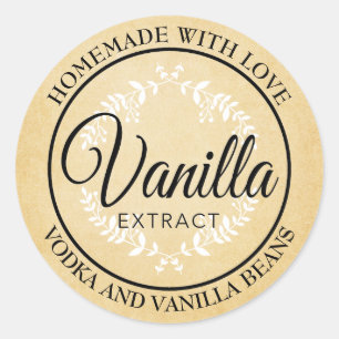 Étiquettes d'extraction de vanille personnalisable