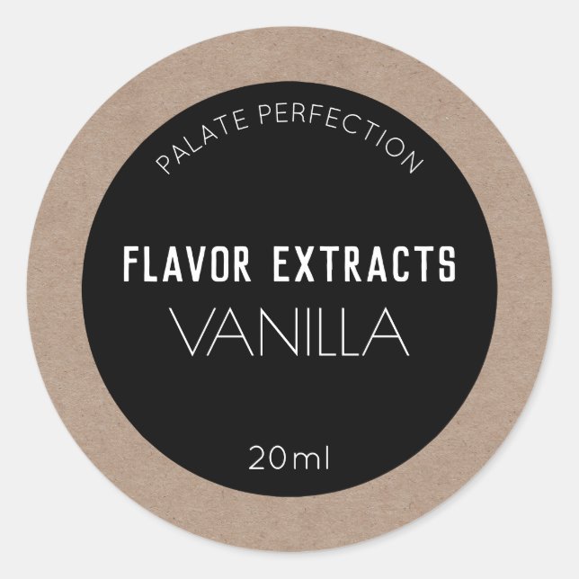 Étiquettes d'extraction faits maison (Devant)