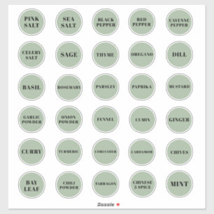 Étiquettes d'herbes et d'épices vertes et noires