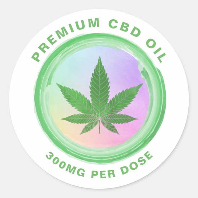 Étiquettes d'huile CBD Rainbow (Devant)