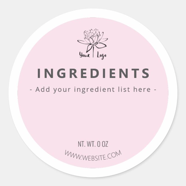 Étiquettes d'ingrédients de fond Jar (Devant)