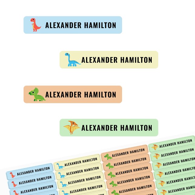 Étiquettes Dinosaure Nom d'enfant personnalisé École étanche (Dinosaur Personalized Kids Name School Waterproof Labels
)