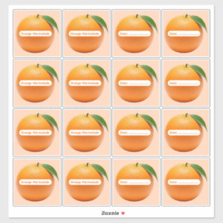 Étiquettes d'orange amère en feuille d'autocollant