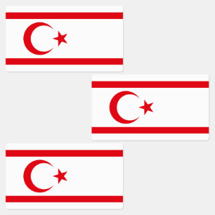 Étiquettes Drapeau de Chypre du Nord