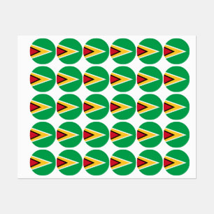 Étiquettes Drapeau de Guyana