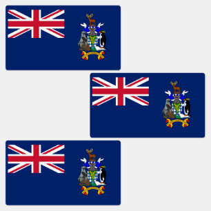 Étiquettes Drapeau de la Géorgie du Sud et des îles Sandwich 