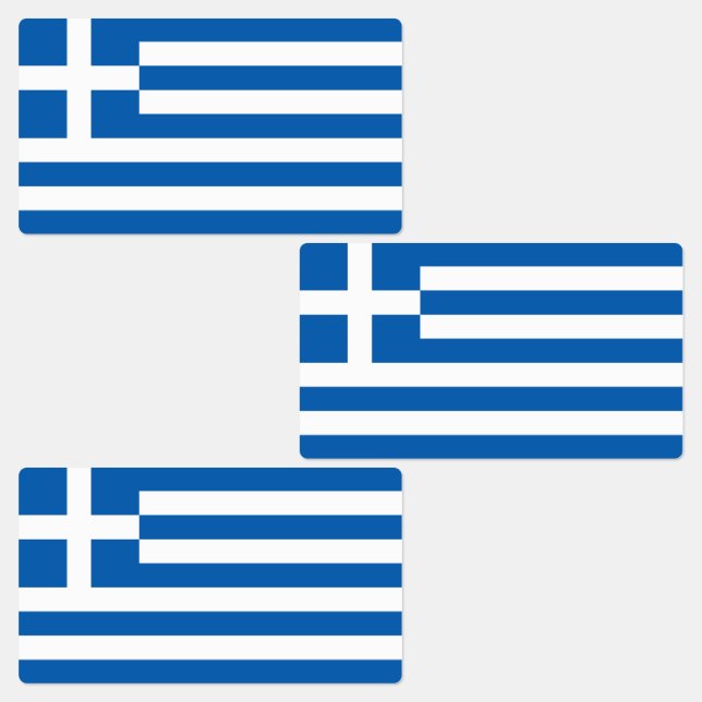 Étiquettes Drapeau de la Grèce (Groupe)