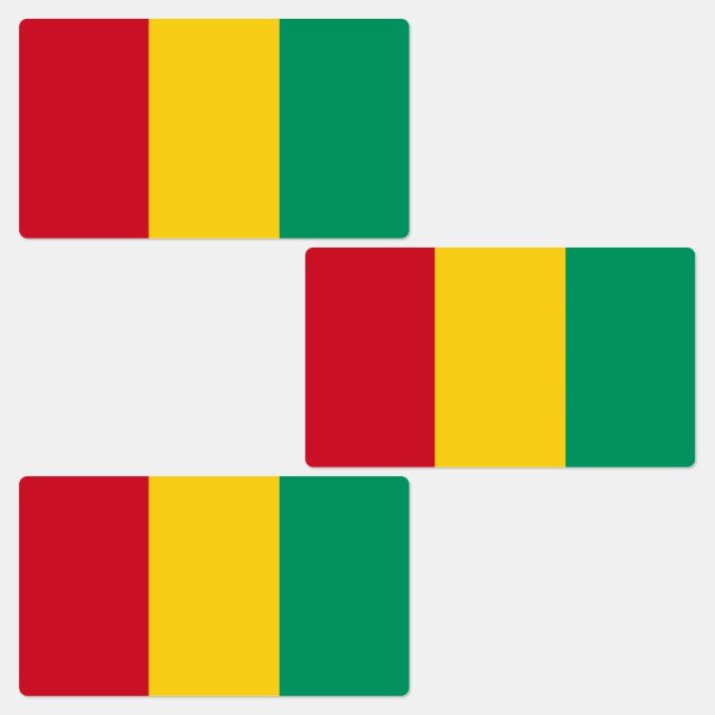 Étiquettes Drapeau de la Guinée (Groupe)