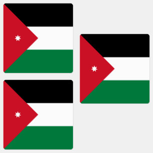 Étiquettes Drapeau de la Jordanie