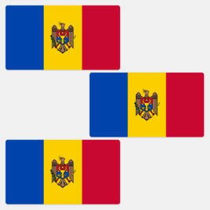 Étiquettes Drapeau de la Moldavie