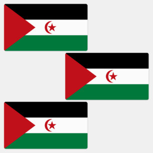 Étiquettes Drapeau de la République arabe sahraouie démocrati