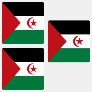Étiquettes Drapeau de la République démocratique arabe sahrao
