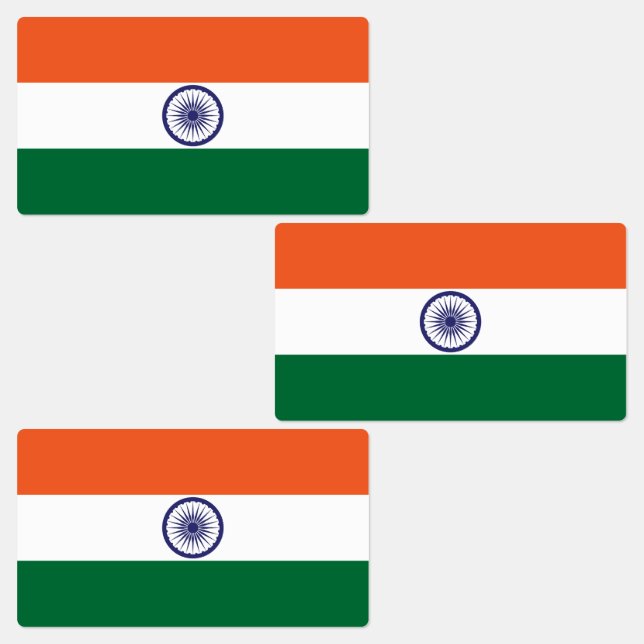 Étiquettes Drapeau de l'Inde (Groupe)