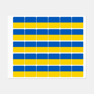 Étiquettes Drapeau de l'Ukraine Plaque de mélamine