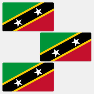 Étiquettes Drapeau de Saint-Kitts-et-Nevis