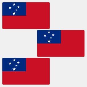 Étiquettes Drapeau de Samoa