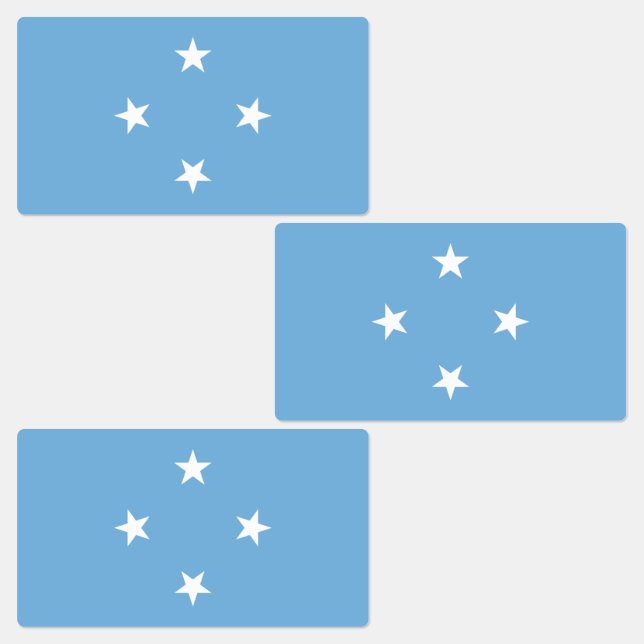 Étiquettes Drapeau des États fédérés de Micronésie (Groupe)