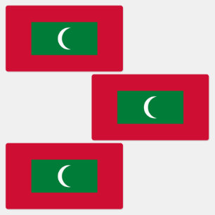 Étiquettes Drapeau des Maldives