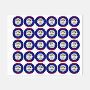Étiquettes Drapeau du Belize
