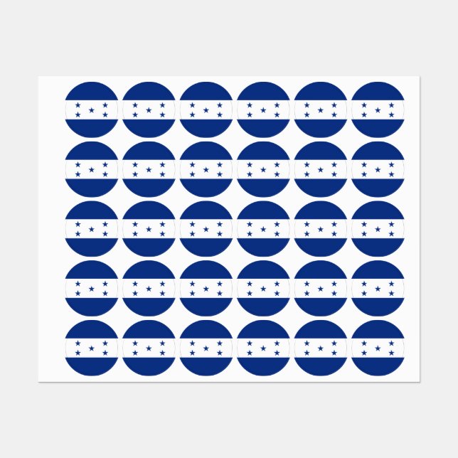 Étiquettes Drapeau du Honduras (Feuille)