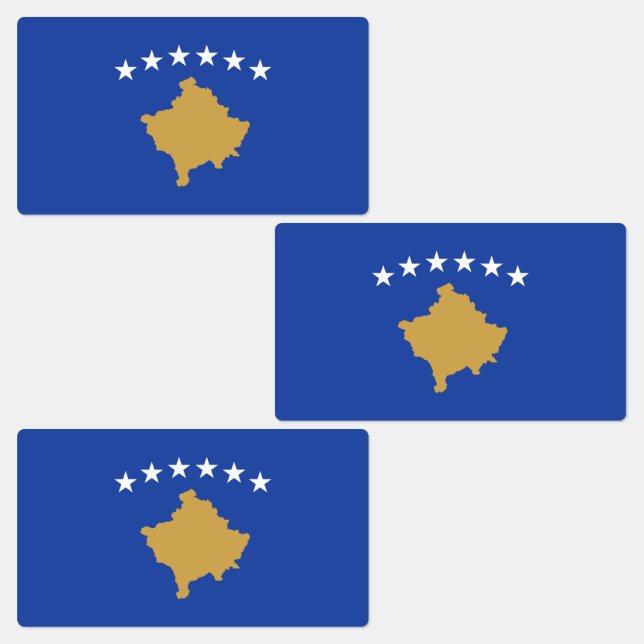 Étiquettes Drapeau du Kosovo (Groupe)