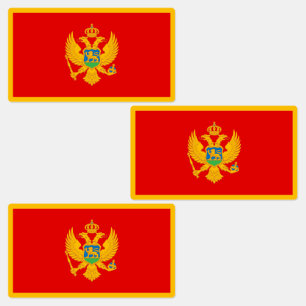 Étiquettes Drapeau du Monténégro