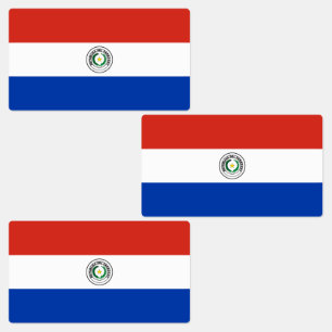 Étiquettes Drapeau du Paraguay