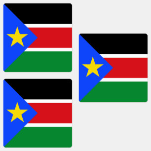 Étiquettes Drapeau du Soudan du Sud