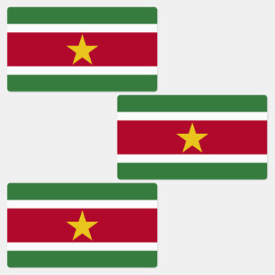 Étiquettes Drapeau du Suriname