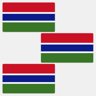 Étiquettes Drapeau Gambie