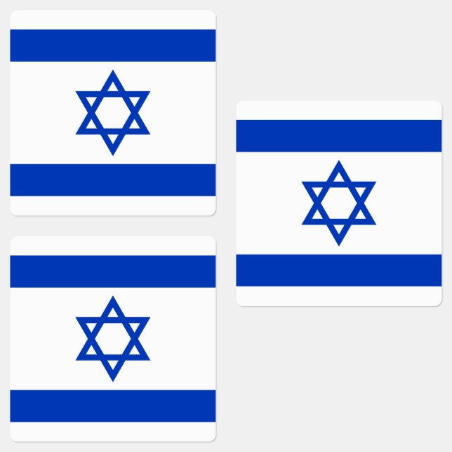 Étiquettes Drapeau Israël (Groupe)