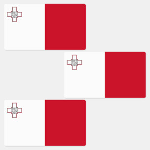 Étiquettes Drapeau Malte