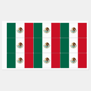 Étiquettes Drapeau mexicain - Drapeau mexicain