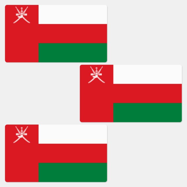 Étiquettes Drapeau Oman (Groupe)
