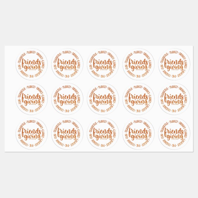 Étiquettes du Cercle d'Action Conviviale Orange Mo (Feuille)