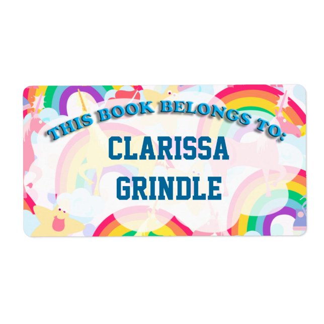 Étiquettes du livre arc-en-ciel (Devant)