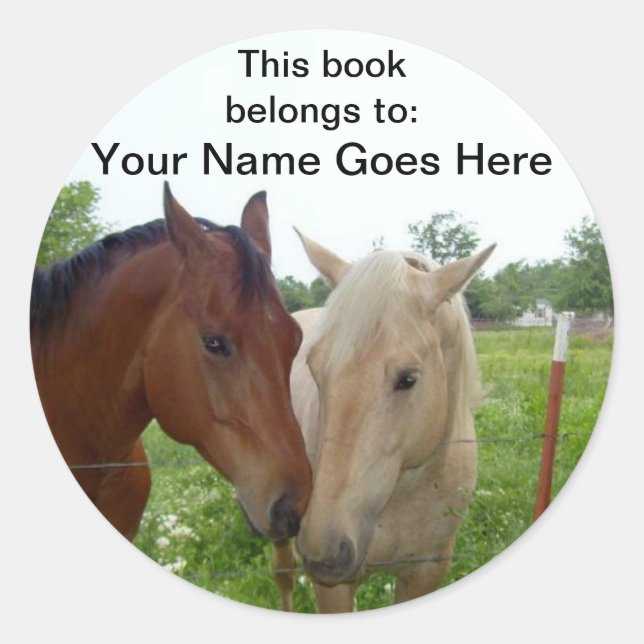 Étiquettes du livre des chevaux BFF (Devant)