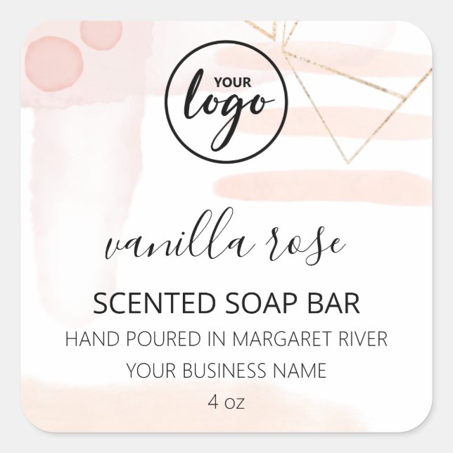 Étiquettes du logo de la barre de savon parfumée r (Devant)