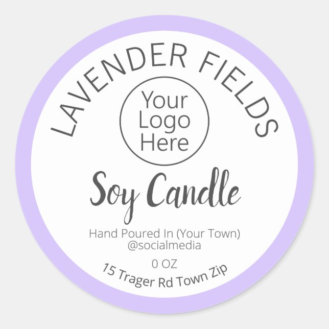 Étiquettes du logo de la chandelle parfumée de lav (Devant)