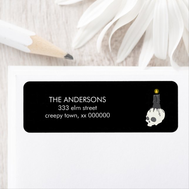 Étiquettes du parti Halloween (En situation)